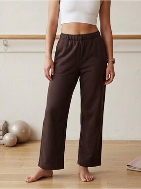 Zella Brown Wide Leg Drawstring Sweatpants